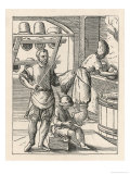 Buy Two Hatters and an Apprentice are Involved in Some of the Various Processes Involved in Hatmaking at AllPosters.com