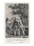 Buy Jean-Jacques Embraces M De Luxembourg in a Transport of Tenderness at AllPosters.com