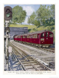 Buy Northern Line Train on It's Way to Kennington Via Charing Cross Emerges Overground from a Tunnel at AllPosters.com