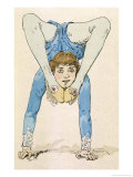 Buy Female Acrobat Seen from the Front Balances on Her Hands at AllPosters.com