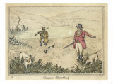 Grouse, Two Men and Their Dogs Walk up a Moor Hoping to Start up Some Grouse Giclee Print