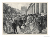 Buy Karlsbad: Visitors on the Promenade in the Muhlbrunnen at AllPosters.com