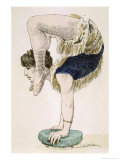 Buy Female Acrobat Balances on Her Hands and Brings Her Ankles Level with Her Ears at AllPosters.com