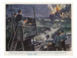 Buy The British Navy Destroys a German Destroyer, Illustration to a Fiction Story Based at AllPosters.com