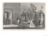 Buy Visitors Examining Exhibits in the Salle Sauvageot at AllPosters.com