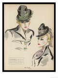 Buy Little Black Hats by Schiaparelli to be Worn Perched on the Front of the Head at AllPosters.com