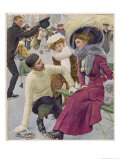 Buy An Attentive Fellow Kneels and Enquires as to the Health of His Charming Companion at AllPosters.com