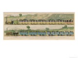 Buy Liverpool-Manchester Railway, Two Passenger Trains with Closed Carriages at AllPosters.com
