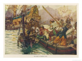Buy Abel Tasman is Attacked by Native New Zealanders at Massacre Bay at AllPosters.com
