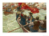 The Restoration Charles II Lands at Dover Giclee Print