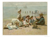 Buy Children Sitting on the Beach Listening to Stories at AllPosters.com