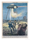 Buy A UFO Terrorises the Local French Residents with Powerful Rays at AllPosters.com