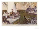 Buy Captain Charles Sturt Exploring the Murray River Threatens to Shoot Natives at AllPosters.com