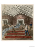 Buy Liquid Metal from the Blast Furnace Running on the Smelting-House Floor to Form Pig Iron at AllPosters.com