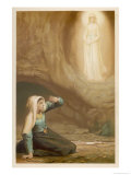 Buy Bernadette Soubirous While Gathering Firewood Suddenly Sees the Virgin Mary in the Grotto at AllPosters.com