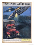 Buy Two Domed Discs UFOs with Powerful Light-Beams at AllPosters.com