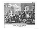 Hearing That Julius Caesar Has Crossed the Rubicon Pompeius Flees Rome