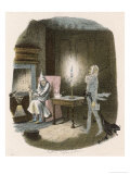 Scrooge Receives a Visit from the Ghost of Jacob Marley His Former Business Partner