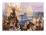 Buy Fernandes de Quiros Portuguese Navigator Sails from Lima Peru Discovers and Names Australia at AllPosters.com