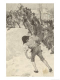 Buy Napoleon Circa 1780 Attacking Snow Forts at the Military School at Brienne at AllPosters.com