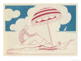 Couple on the Beach Giclée-Druck