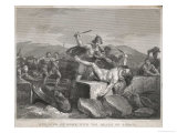 Buy Romulus Kills Remus for Jumping the Unfinished City Walls of Their Settlement on Palatine Hill at AllPosters.com