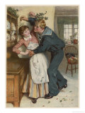 Naval Manoeuvres!, a Sailor and His Girl Under the Mistletoe