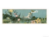Buy Girl is Taken by a Friendly Fairy on an Aerial Voyage in a Magical Sleigh at AllPosters.com