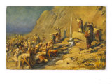 During the Exodus Moses Strikes a Rock and Obtains a Supply of Water for the Israelites