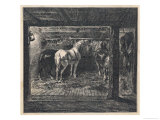Buy The Pony Stable in a French Colliery at AllPosters.com