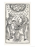 Buy Two Witches Brew a Potion Adding a Cock and a Snake to the Seething Cauldron at AllPosters.com