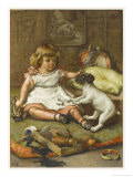 Buy Little Girl Pulls Her Puppy's Ear at AllPosters.com
