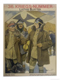 Buy German Aviators at an Airfield Discuss Their Flight Over Calais at AllPosters.com
