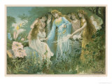 Buy Fairies Feed an Earth-Child on Night-Mist Flavoured with the Scent of Flowers at AllPosters.com
