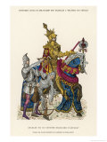 Buy The French King Charles VII in Full Armour Mounted on a Horse at AllPosters.com