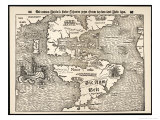Buy Map Showing the Discoveries by Explorers During the First Half-Century after Columbus at AllPosters.com