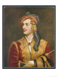 Buy George Gordon Lord Byron English Poet Depicted Here in His Costume as a Greek Patriot at AllPosters.com
