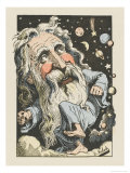God Surrounded by Stars and Planets