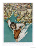 Buy Gulliver Captures the Fleet of the Blefuscudian at AllPosters.com
