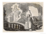 Lady is Alarmed by the Apparition of a Mother with Two Children