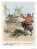 He Attacks the Windmills Giclee Print