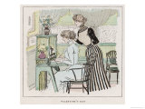 Buy Two Young Ladies Writing Their Valentines at AllPosters.com