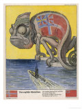 Buy Terrified by German U-Boats the English Pretend to be Neutral at AllPosters.com