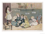 Buy Little Girl Stands on a Stool and Reads from a Script at AllPosters.com