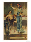 Buy Offered a Cup of Wine by the Sorceress Medea He Suspects, Rightly, That She Plans to Poison Him at AllPosters.com