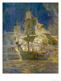 Buy East Indiaman "Duc de Duras" Converted into a Frigate for American Captain John Paul Jones at AllPosters.com