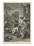 Buy The Cities of Pompeii and Herculaneum are Destroyed by a Violent Eruption of the Volcano at AllPosters.com