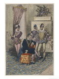 Buy Henri III Depicted with Three of His "Mignons", Male Companions Who were His Favourites at Court at AllPosters.com