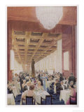 Buy French Transatlantic Liner, The First Class Dining Saloon at AllPosters.com