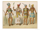 Buy Various Egyptian Costumes: Kings in War and Ceremonial Costume at AllPosters.com